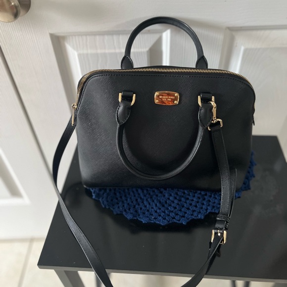 MICHAEL Michael Kors Handbags - MICHAEL Michael Kors Black Satchel with Gold Accents
